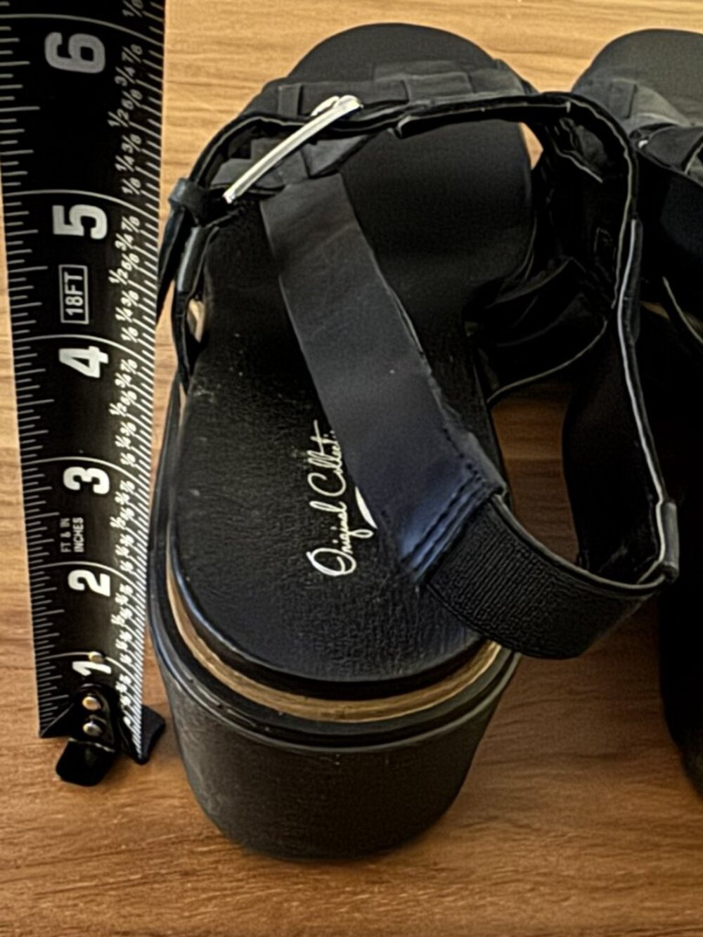 Dr. Scholl’s Original Collection Leather Platform Sandals |Size 10 - HS0440 - Picture 5 of 6
